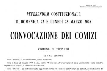 manifesto convocazione comizie elettorali referendum popolare del 22-23 Marzo 2026